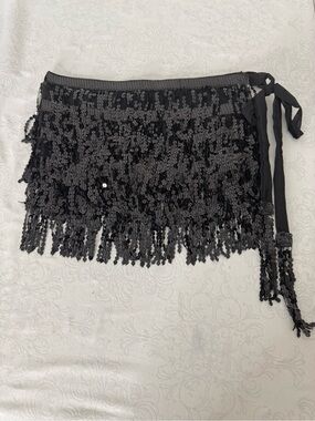 Sequin Belly Dance Tie Wrap Skirt